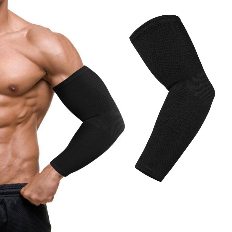 flintronic Elbow Support for Men and Women, Breathable Elbow Compression Sleeves, Wear-resistant Comfort Arm Support for Tennis, Workout, Golf, Weightlifting, Pain Relief, Tendonitis, Arthritis